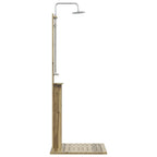 Doccia da esterno 206 cm legno pino e acciaio inossidabile
