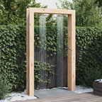 Doccia da esterno 226 cm in legno massello di pino e acciaio inox