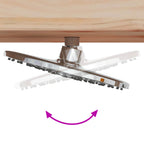 Doccia da esterno 226 cm in legno massello di pino e acciaio inox