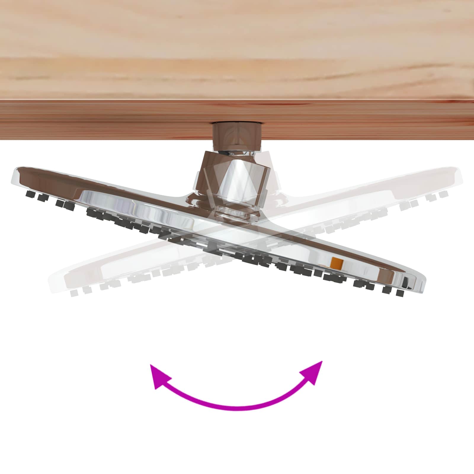 Doccia da esterno 226 cm in legno massello di pino e acciaio inox