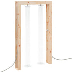 Doccia da esterno 226 cm in legno massello di pino e acciaio inox