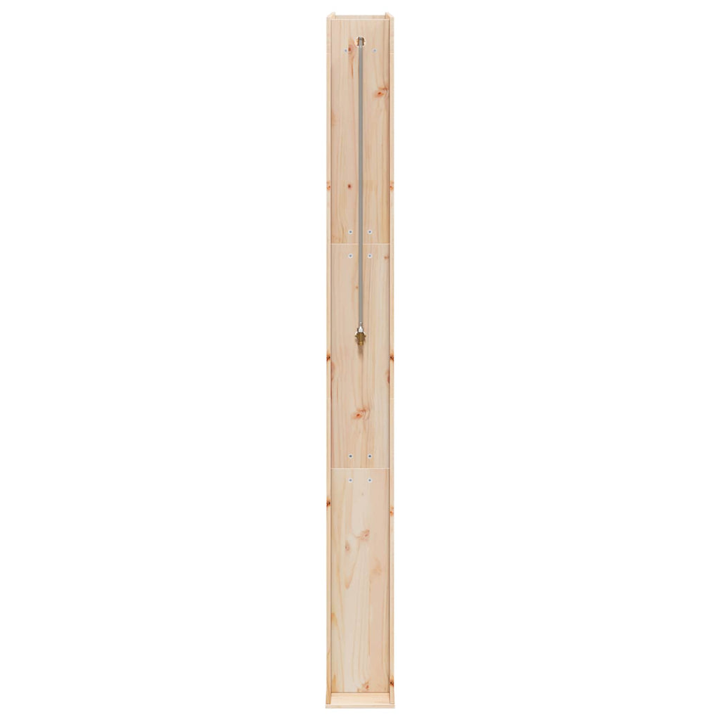 Doccia da esterno 226 cm in legno massello di pino e acciaio inox