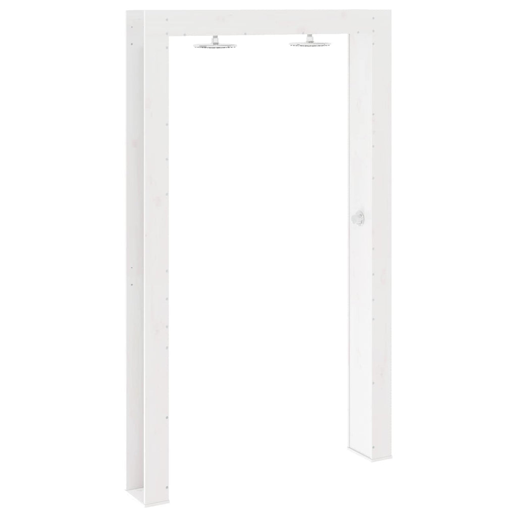 Doccia da esterno 226 cm Legno massello di pino e acciaio inox