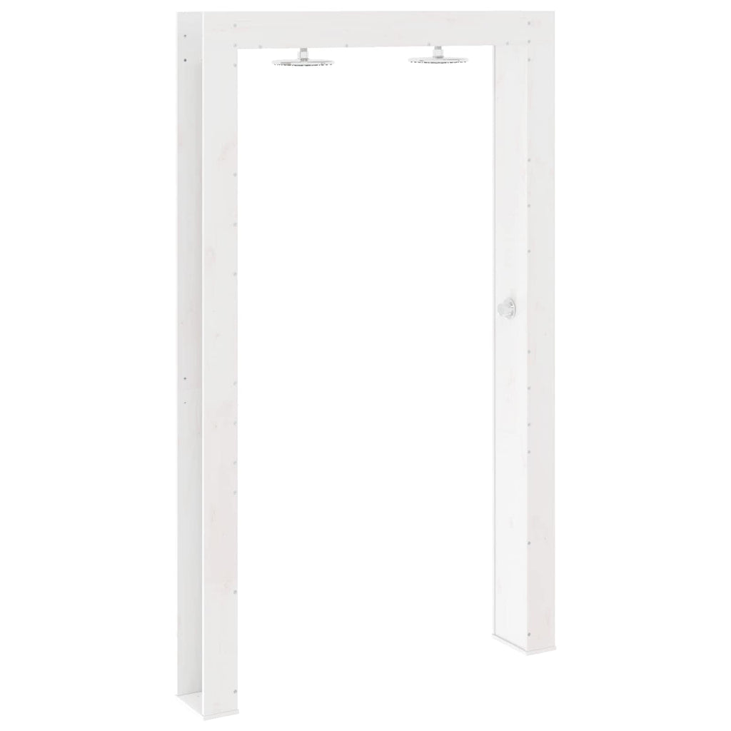 Doccia da esterno 226 cm Legno massello di pino e acciaio inox