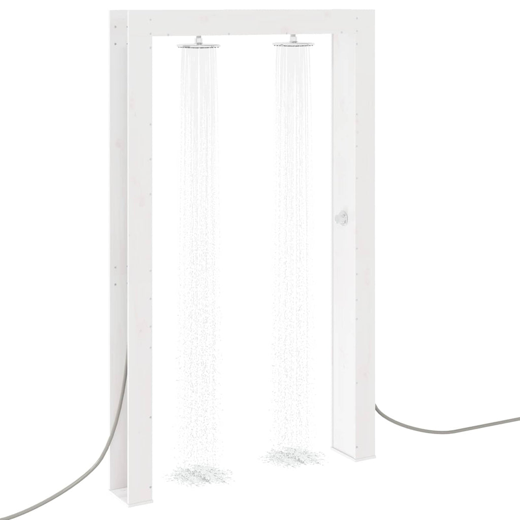 Doccia da esterno 226 cm Legno massello di pino e acciaio inox