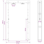 Doccia da esterno 226 cm Legno massello di pino e acciaio inox
