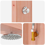 Doccia da esterno 226 cm legno di douglas e acciaio inossidabile