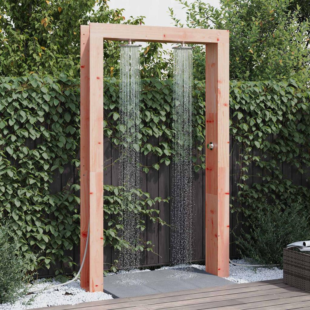 Doccia da esterno 226 cm legno di douglas e acciaio inossidabile