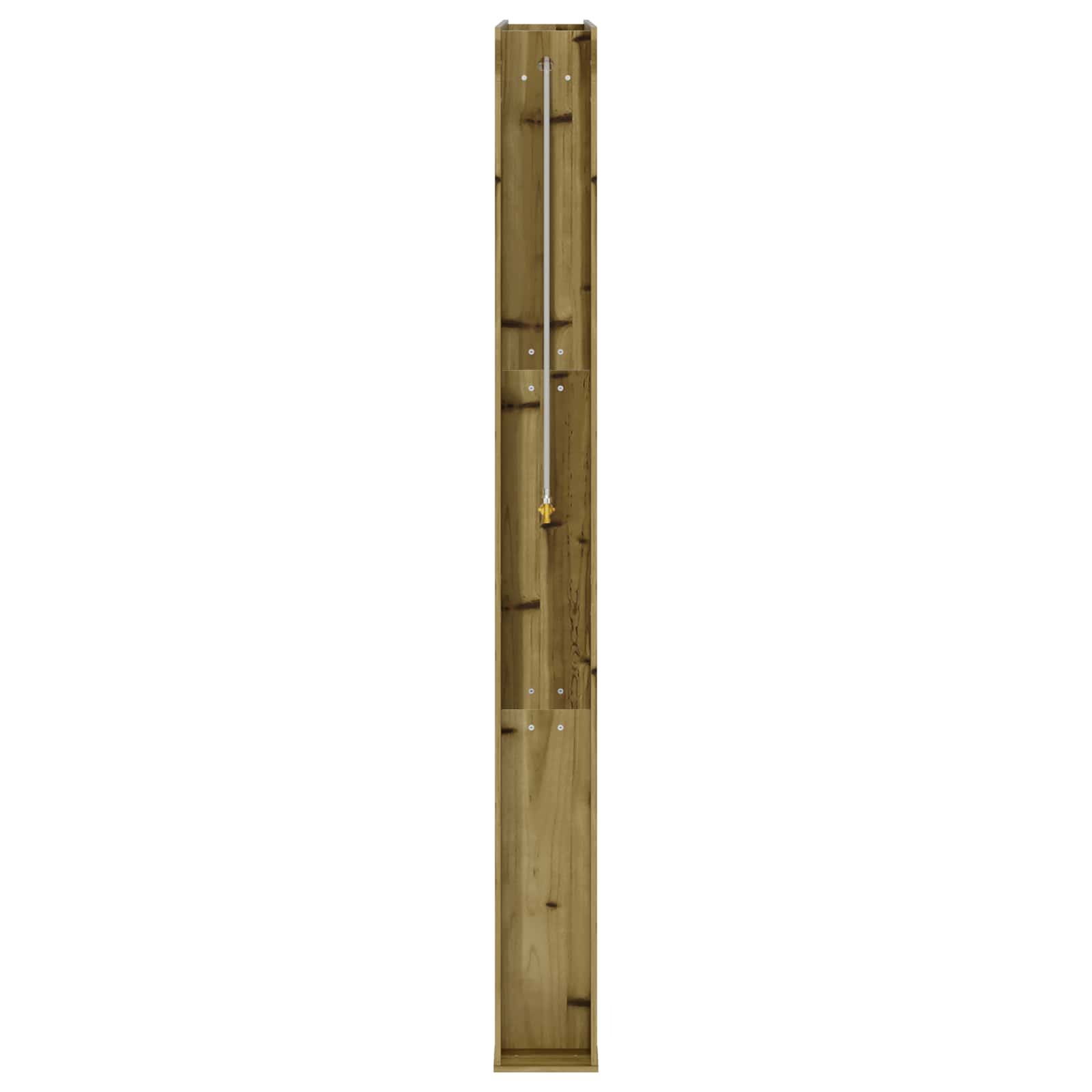 Doccia da esterno 226 cm in legno di pino e acciaio inossidabile