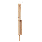 Doccia da esterno 246 cm legno massello di pino e acciaio inox
