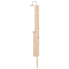 Doccia da esterno 246 cm legno massello di pino e acciaio inox