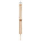 Doccia da esterno 246 cm legno massello di pino e acciaio inox