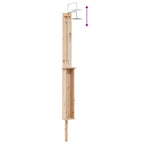 Doccia da esterno 246 cm legno massello di pino e acciaio inox