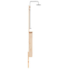 Doccia da esterno 246 cm legno massello di pino e acciaio inox