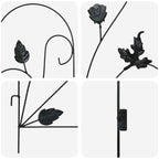 Recinzione da Giardino 5 pezzi Nero Acciaio