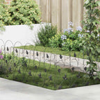 Recinzione da Giardino 5 pezzi Nero Acciaio