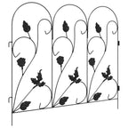 Recinzione da Giardino 5 pezzi Nero Acciaio