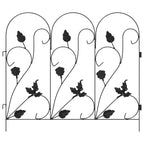 Recinzione da Giardino 5 pezzi Nero Acciaio