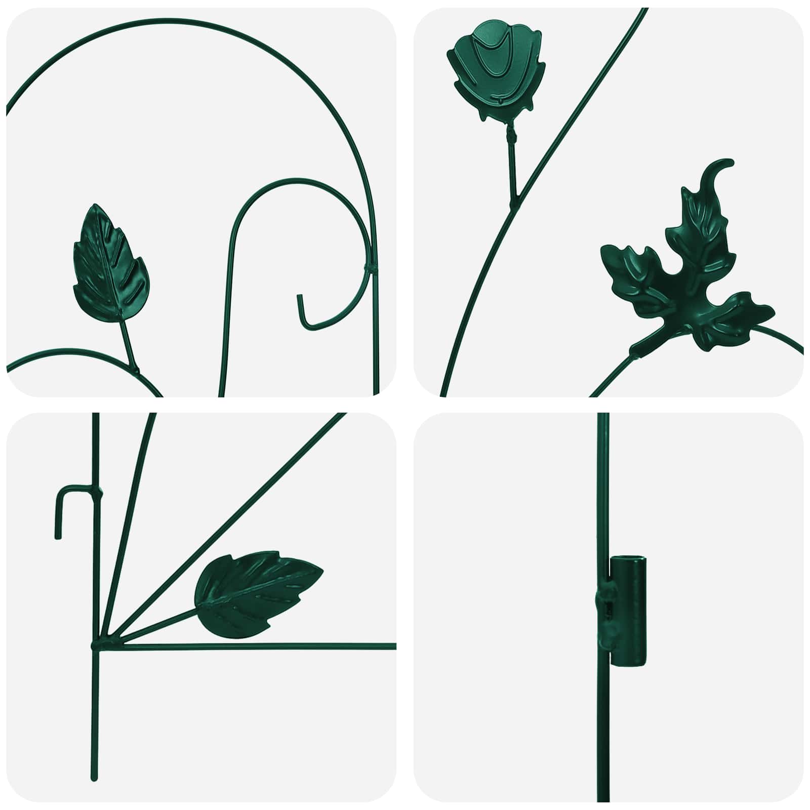 Recinzione da Giardino 5 pezzi Verde Acciaio