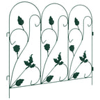 Recinzione da Giardino 5 pezzi Verde Acciaio