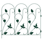 Recinzione da Giardino 5 pezzi Verde Acciaio