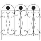 Recinzione per Giardino 5 pcs Nero Acciaio