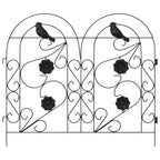 Recinzione per Giardino 5 pezzi Nero Acciaio