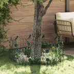 Recinzione da Giardino 5 Pezzi Verde in Acciaio