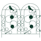 Recinzione da Giardino 5 Pezzi Verde in Acciaio