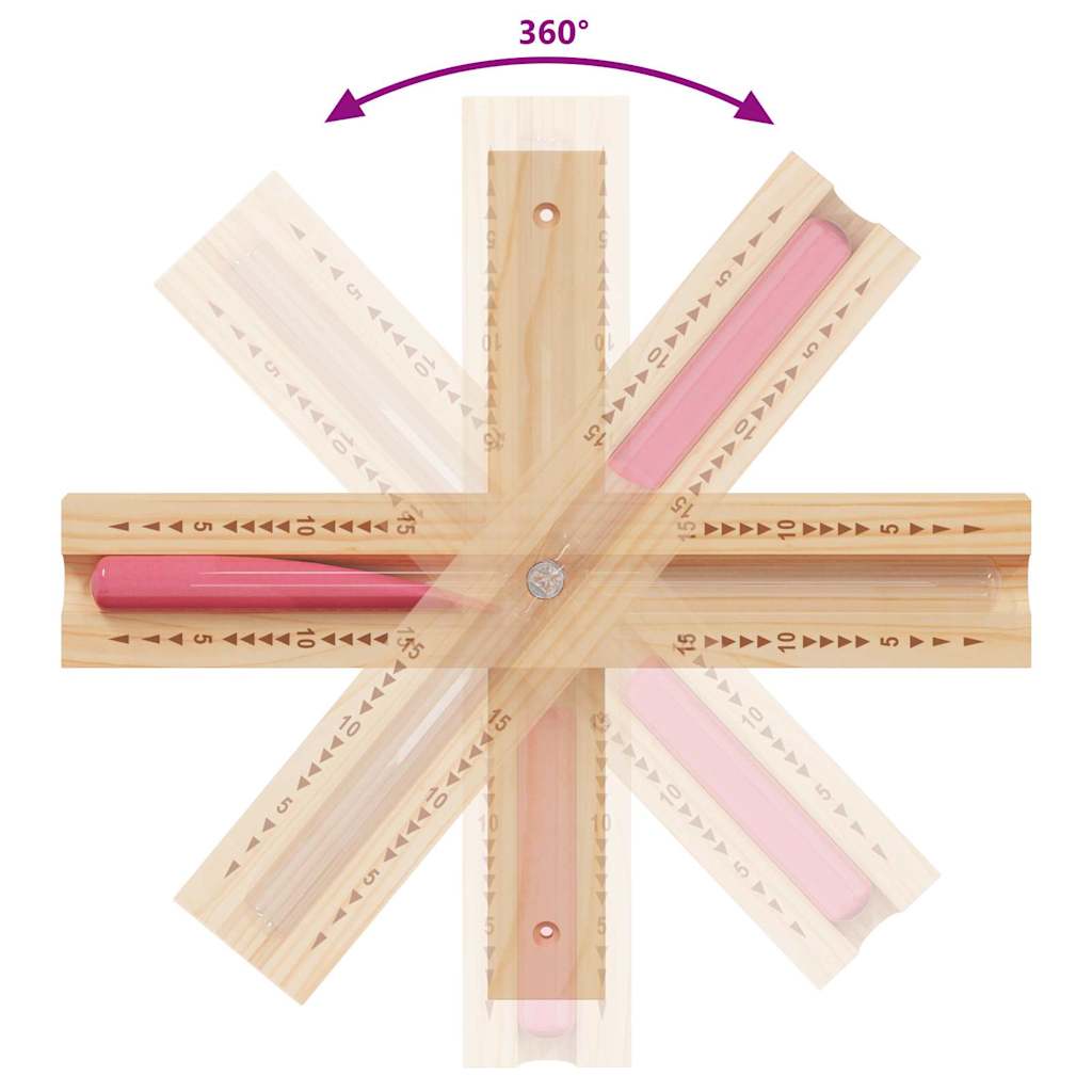 Set di Accessori per Sauna 5 Pezzi Nero - Alluminio e Legno