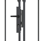 Cancello da Giardino con Parte Superiore Arcuata Assen Grigio 400x175 cm