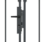 Cancello da Giardino con Parte Superiore Arcuata Assen Grigio 400x150 cm