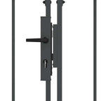 Cancello da Giardino Assen con Parte Superiore Arcuata Grigio 400x175 cm