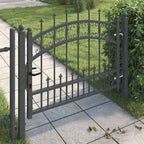 Cancello con Punta a Lancia KAMPEN 103 x 75 cm Acciaio Grigio
