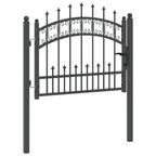 Cancello con Punta a Lancia KAMPEN 103 x 75 cm Acciaio Grigio