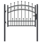 Cancello con Punta a Lancia KAMPEN 103 x 75 cm Acciaio Grigio