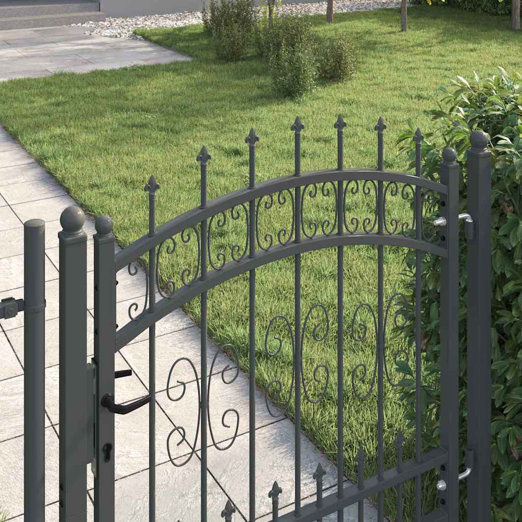 Cancello con Punta a Lancia KAMPEN 103 x 100 cm Acciaio Grigio