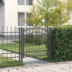 Cancello con Punta a Lancia KAMPEN 103 x 100 cm Acciaio Grigio