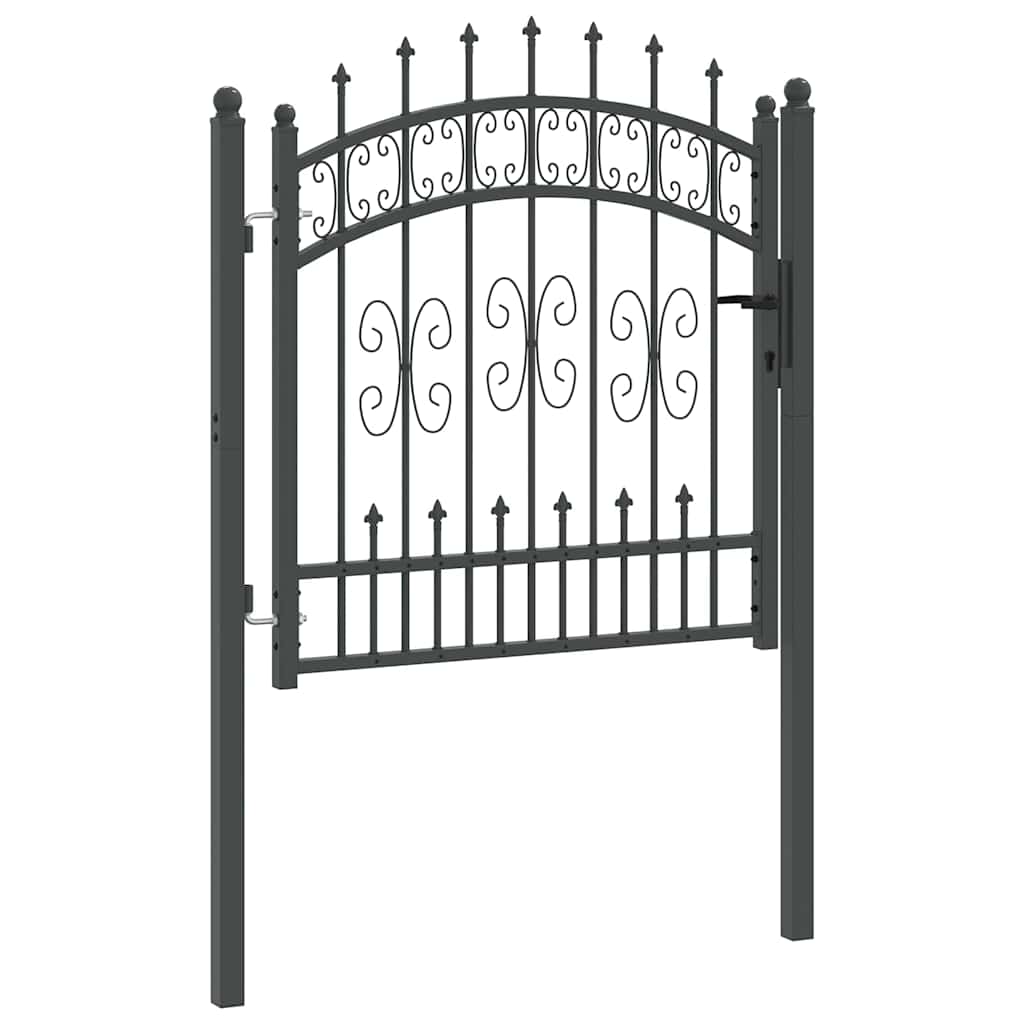 Cancello con Punta a Lancia KAMPEN 103 x 100 cm Acciaio Grigio