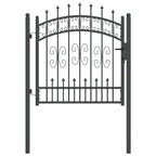 Cancello con Punta a Lancia KAMPEN 103 x 100 cm Acciaio Grigio