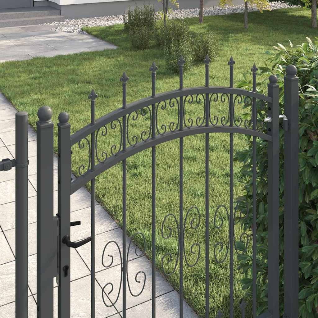 Cancello con Punta a Lancia KAMPEN 103 x 175 cm Acciaio Grigio