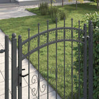Cancello con Punta a Lancia KAMPEN 103 x 175 cm Acciaio Grigio
