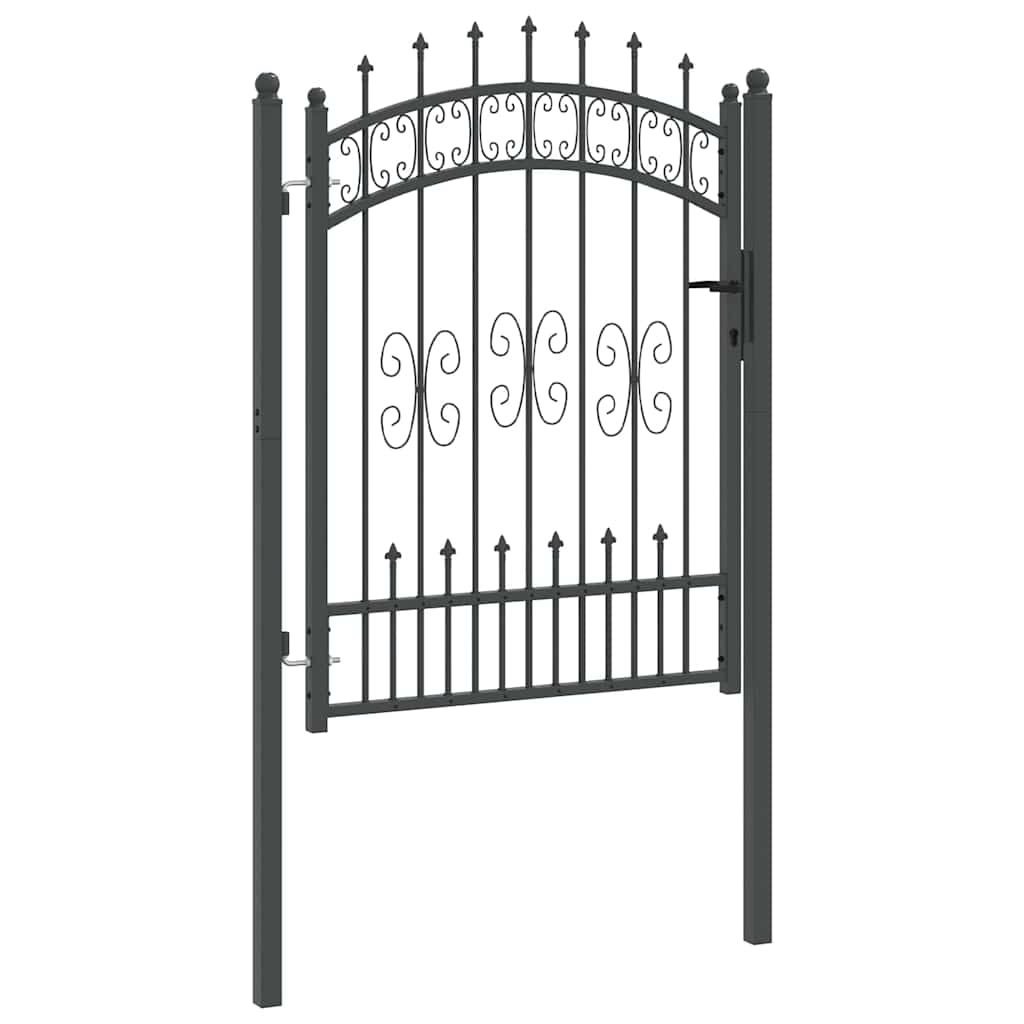Cancello con Punta a Lancia KAMPEN 103 x 175 cm Acciaio Grigio