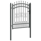 Cancello con Punta a Lancia KAMPEN 103 x 175 cm Acciaio Grigio