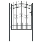 Cancello con Punta a Lancia KAMPEN 103 x 175 cm Acciaio Grigio