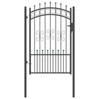 Cancello con Punta a Lancia KAMPEN 103 x 200 cm Acciaio Grigio