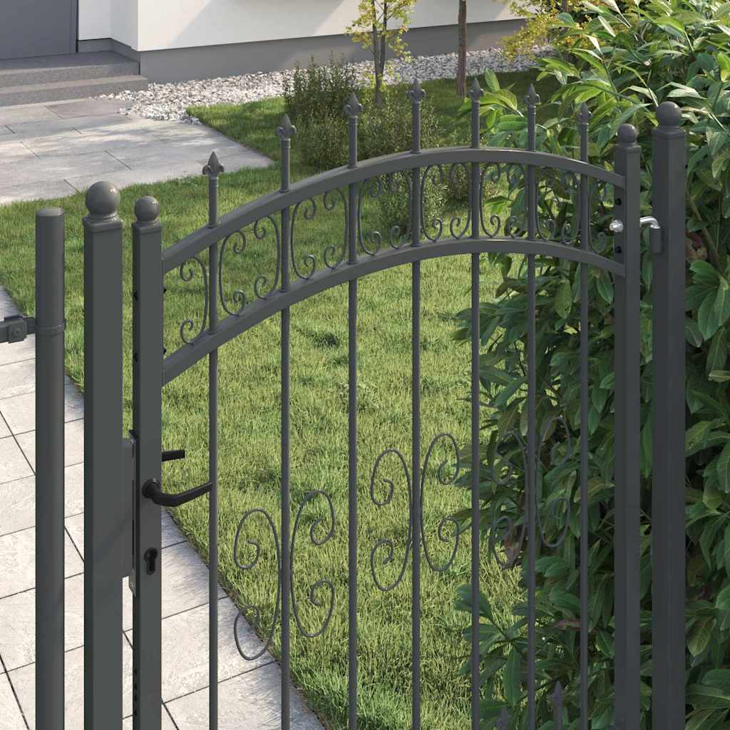 Cancello con Punta a Lancia KAMPEN 103 x 175 cm Acciaio Grigio