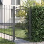 Cancello con Punta a Lancia KAMPEN 103 x 175 cm Acciaio Grigio
