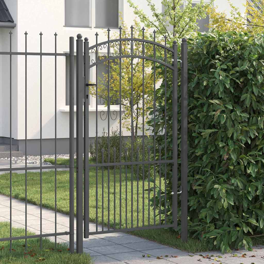 Cancello con Punta a Lancia KAMPEN 103 x 175 cm Acciaio Grigio
