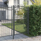 Cancello con Punta a Lancia KAMPEN 103 x 175 cm Acciaio Grigio